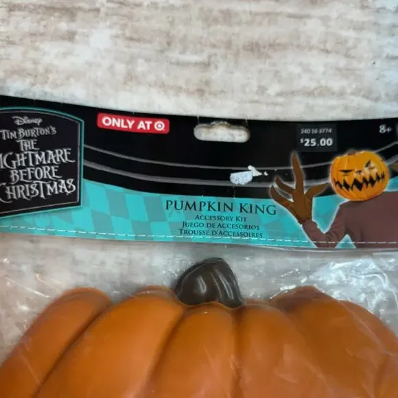 Disney The Nightmare Before Christmas Pumpkin King Accessory Kit Costume  New - Picture 2 of 3
